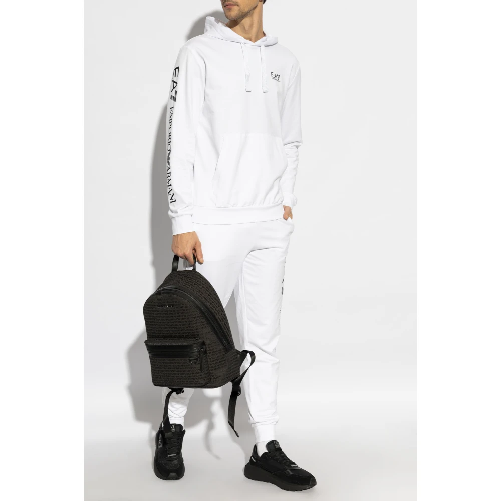 Emporio Armani EA7 Sweatshirt met logo White Heren