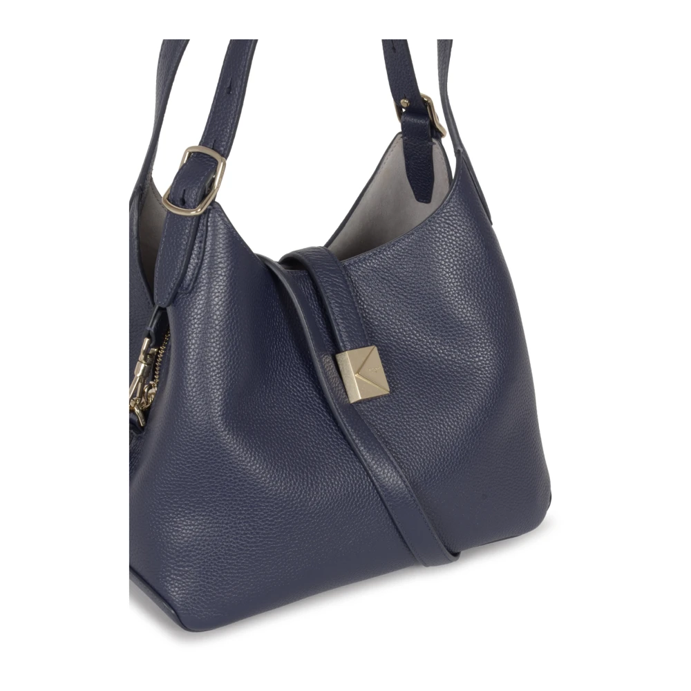 Kate Spade Deco Pebbled Leather Crossbody Tote Blue Dames