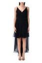 robe-mini-noire-drapee-col-en-v