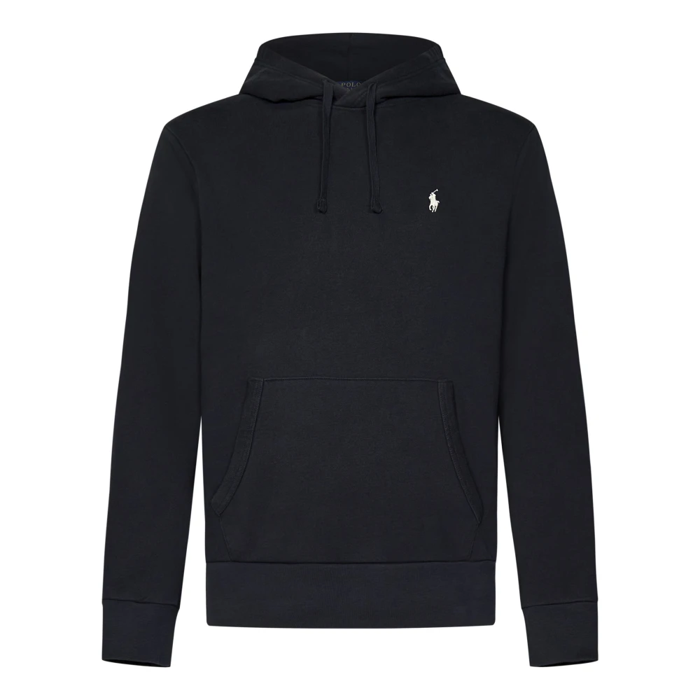 Polo Ralph Lauren Zwarte hoodie met iconisch ponyborduurwerk Black Heren