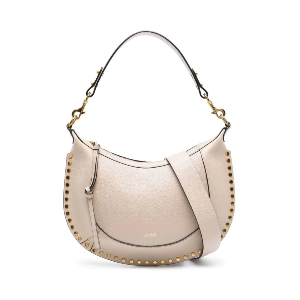 Isabel marant Beige Leren Panel Handtas met Goudkleurige Studs Beige Dames