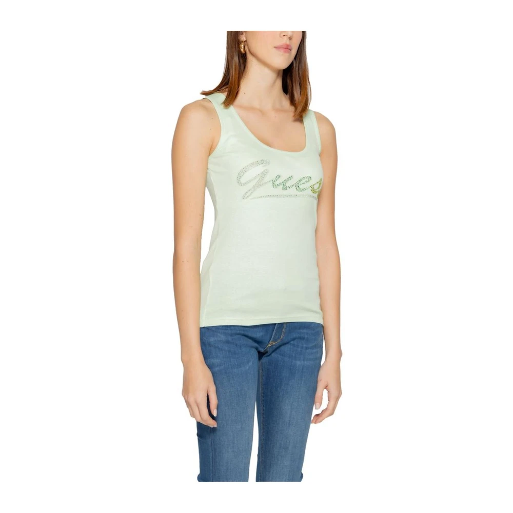 Guess Katoenen Tanktop Collectie Blue Dames