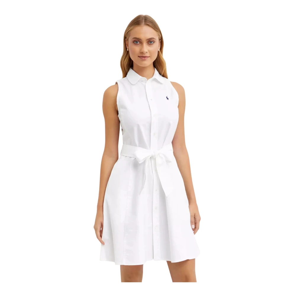 Ralph Lauren Witte katoenen jurk White Dames