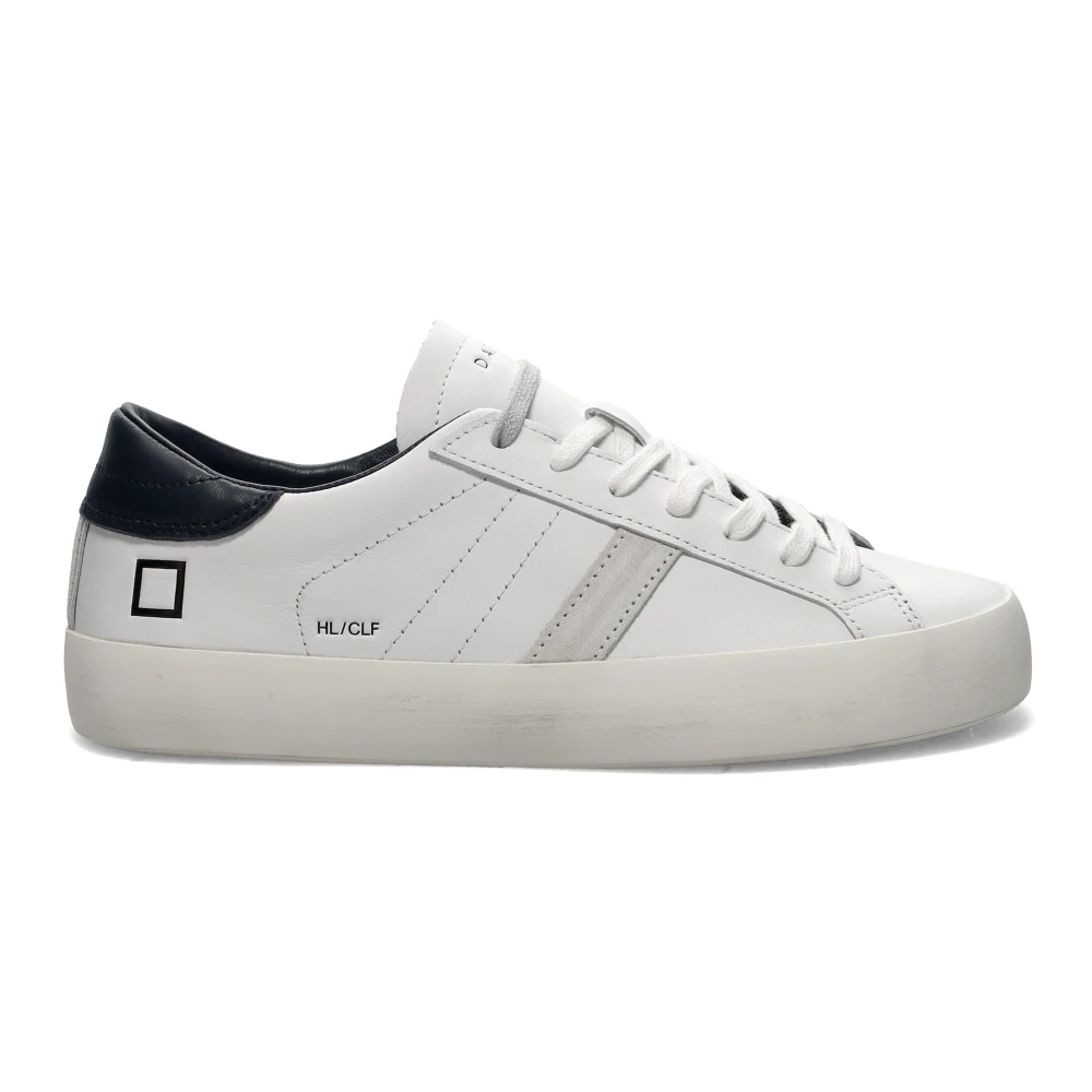 D.a.t.e. Men's White Sneakers, 7 Uk, Low-Top Leather Trainers