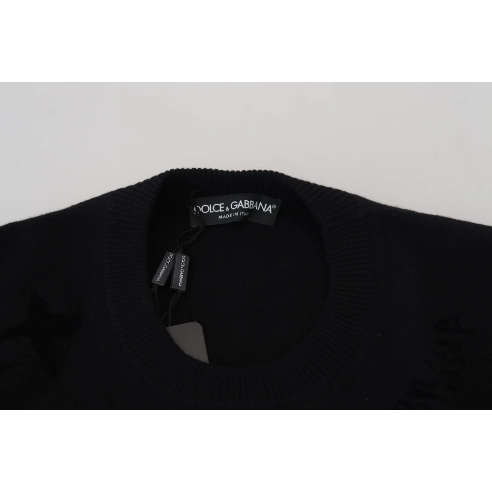 Dolce & Gabbana Zwarte Logo Trui Black Heren