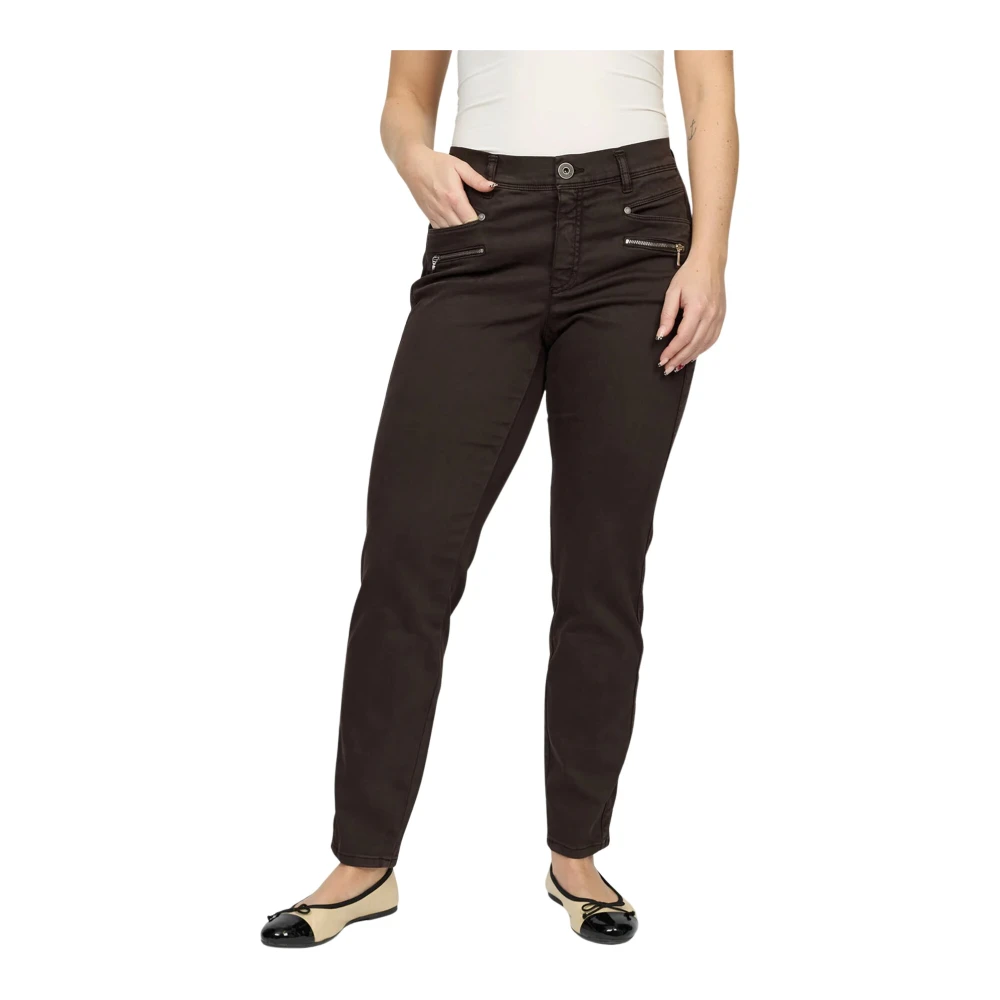 2-Biz Donkerbruine Rany Broek Black Dames