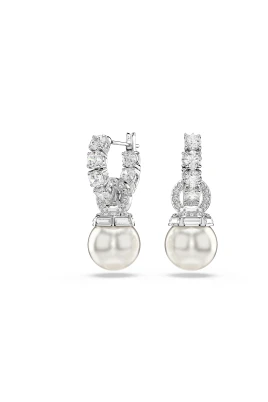 Eleganta Silver Matrix Kristallörhängen