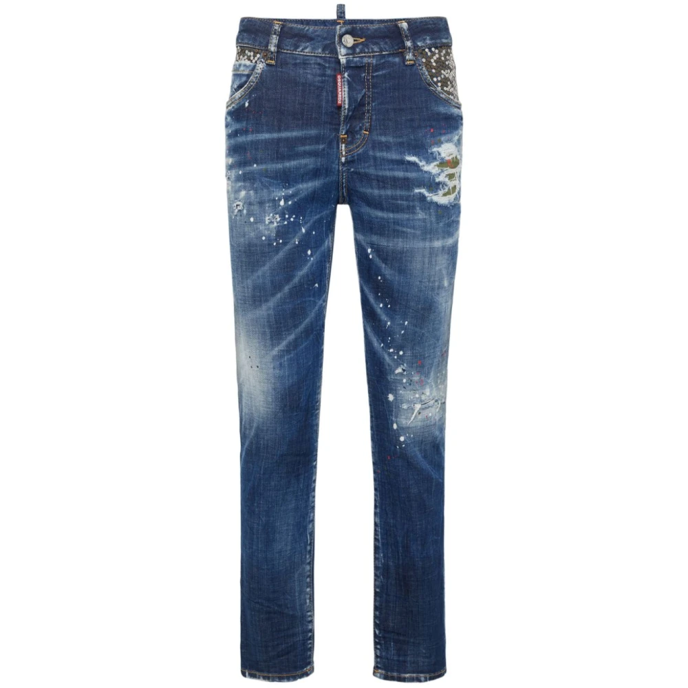 Dsquared2 Women's Blue Slim-Fit Jeans,, Slim-Fit Jeans 2XS