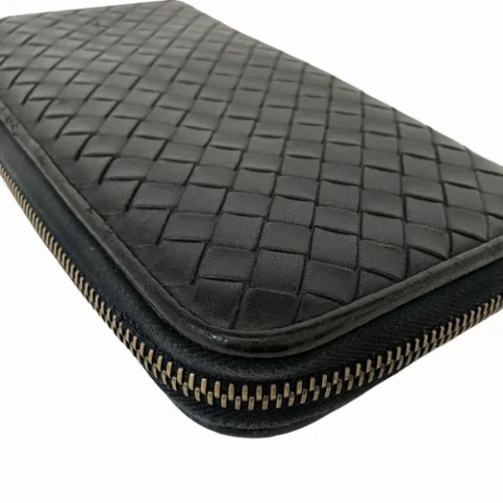 Bottega Veneta Vintage Pre-owned Leather wallets Black Dames