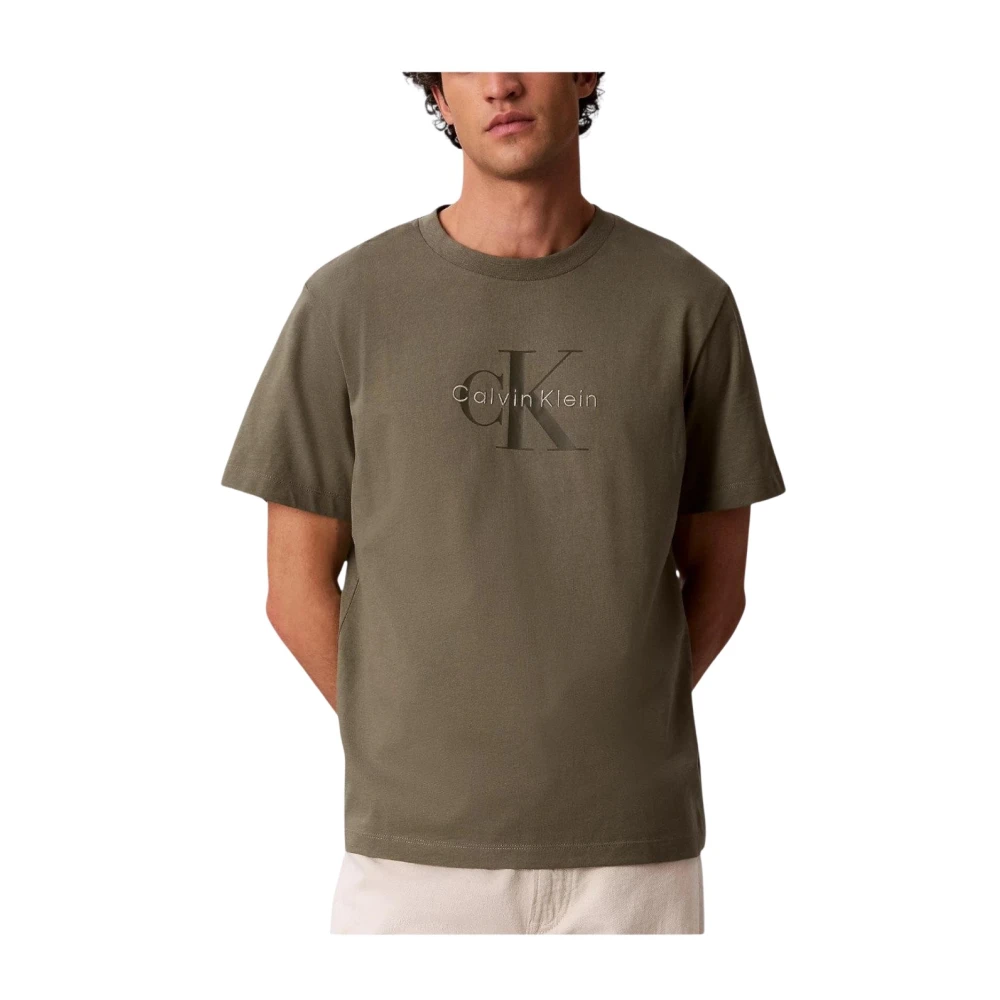 Calvin Klein T-Shirts, Male, M, T-Shirts Green