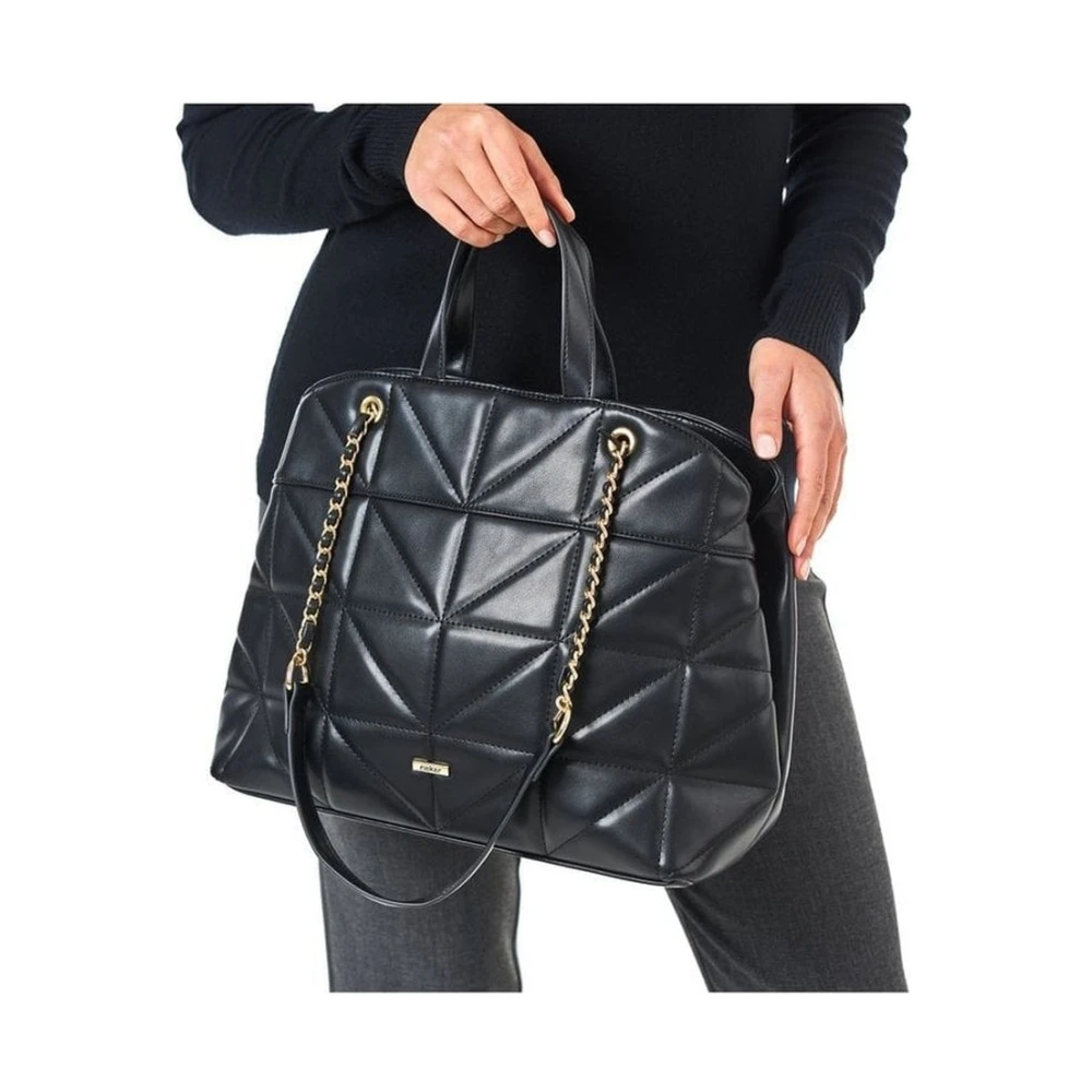 Rieker Zwarte Casual Tote Bag Black Dames