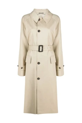 Beige Lång Trenchcoat