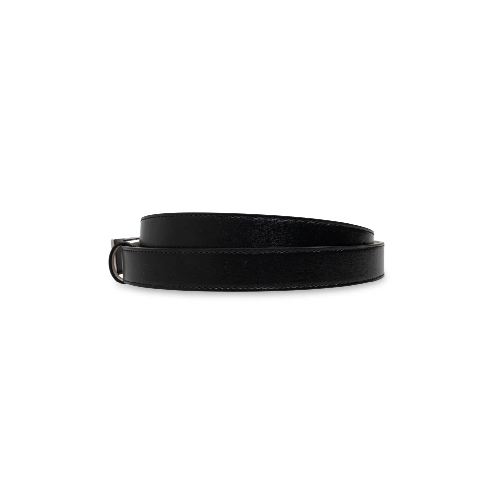 Balmain Leren Riem Black Heren