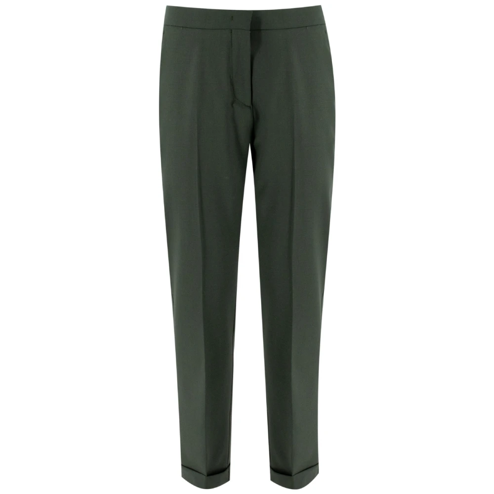 ETRO Groene Wollen Broek Slim Fit Green Dames