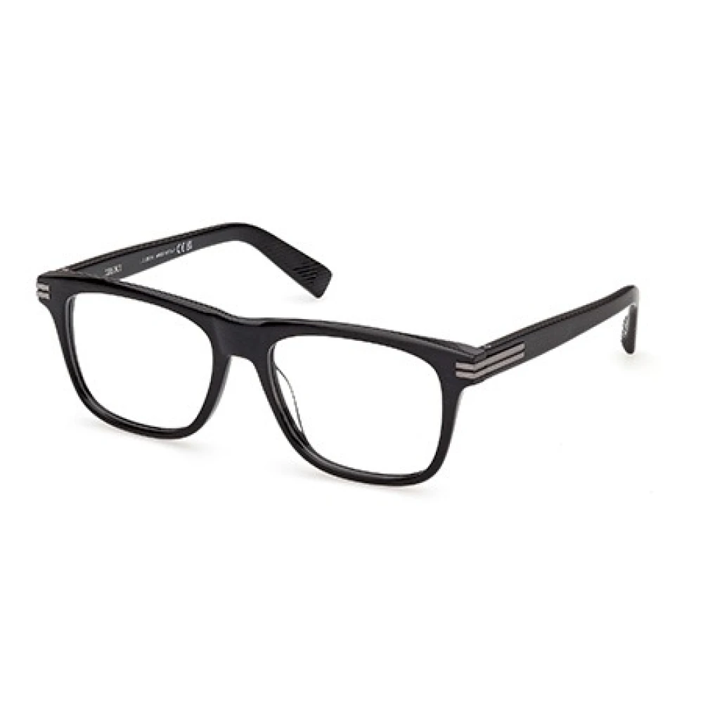 Zegna Black Glasses, Male, 56 Mm, Square Glasses