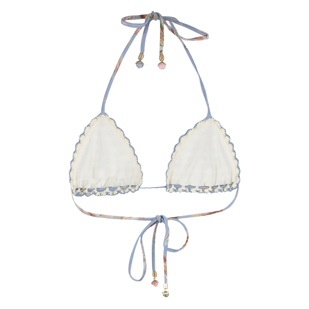 Zimmermann Women's Awaken Crochet Tri Bikini Top