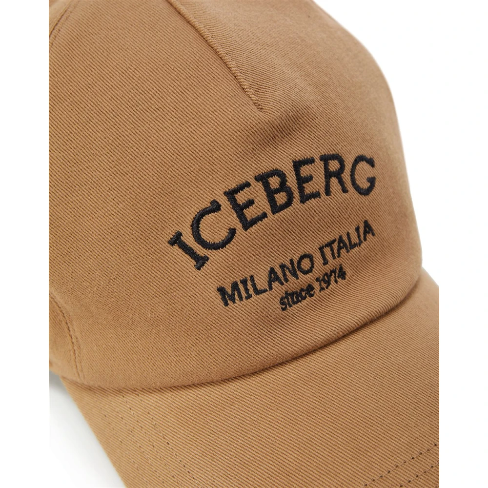 Iceberg Katoenen gabardine baseballpet Brown Dames