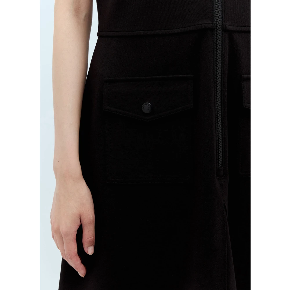 Moncler Milano Weave Polo Mini Jurk Black Dames