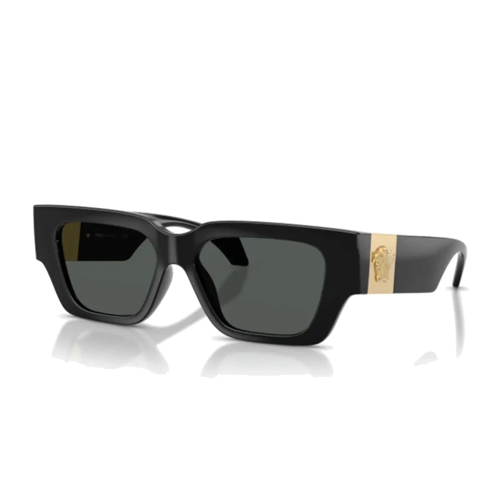 Versace Lunettes De Soleil Carrées Femme Accessoires Noir 53 Mm