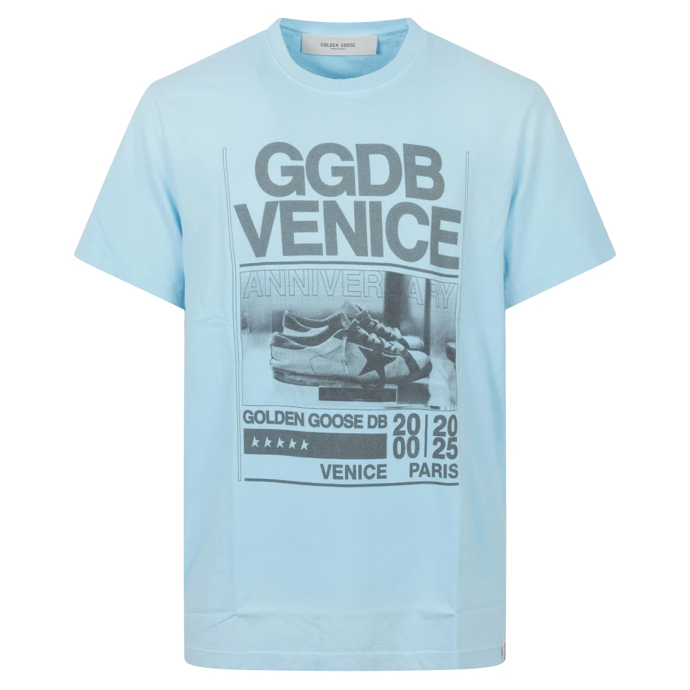 Golden Goose Men's Blue T-Shirts, S, T-Shirts And Polos
