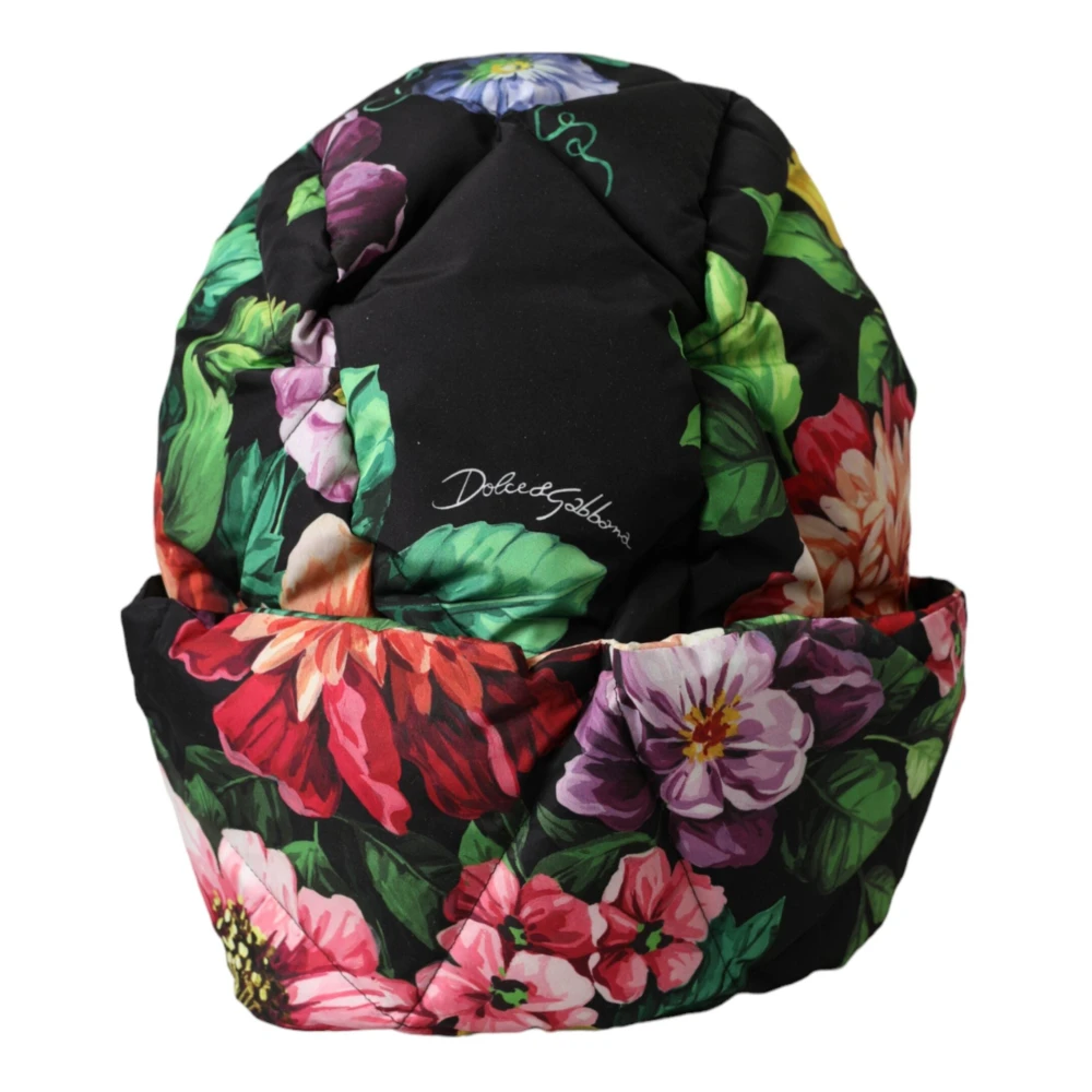 Dolce & Gabbana Zwarte bloemenprint wikkelhoed Multicolor Dames