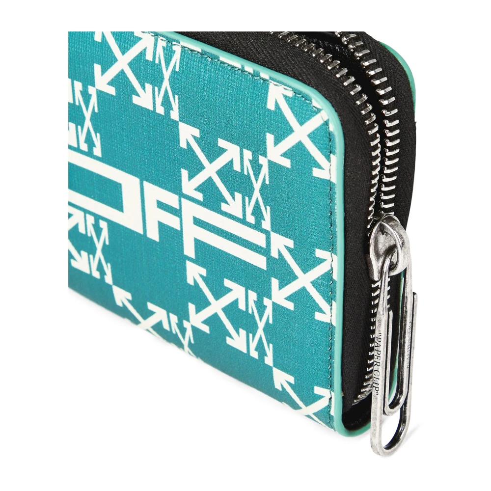 Off White Groene Monogram Zip Around Portemonnee Green Heren