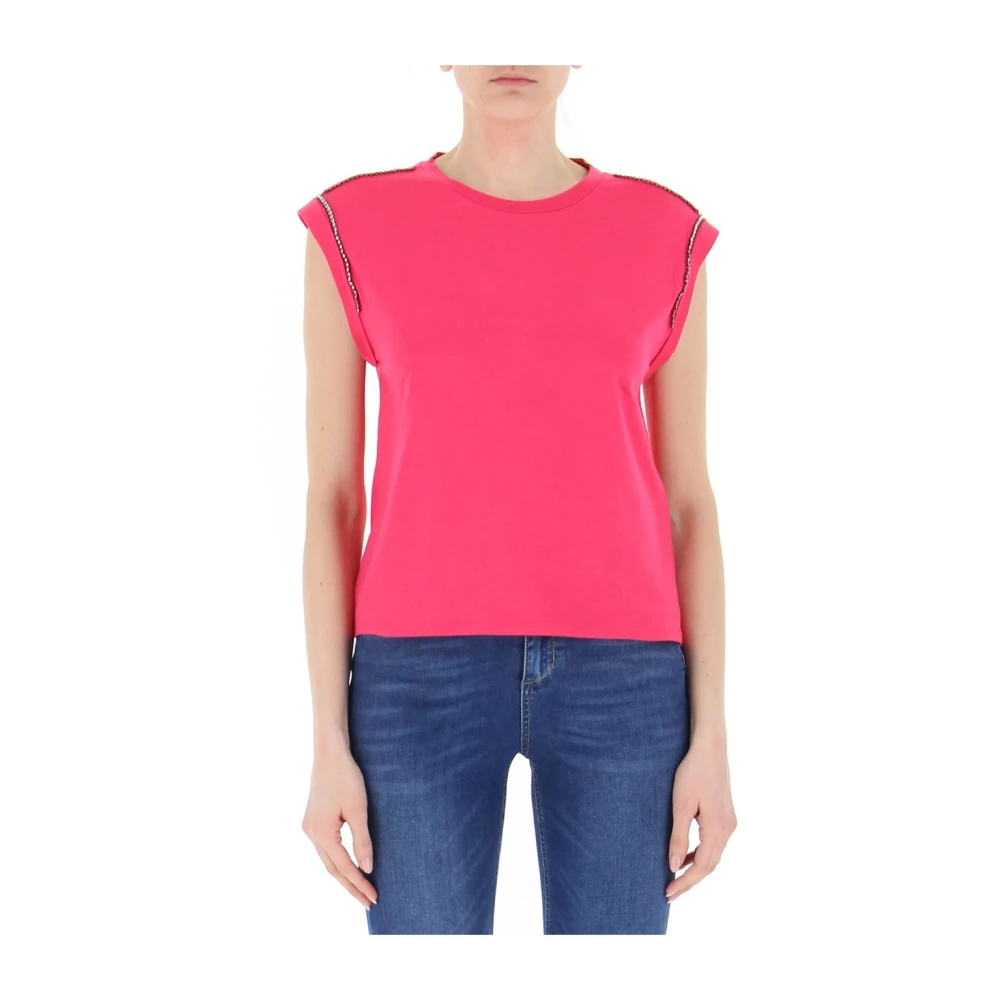 Liu Jo Casual T-shirt voor mannen en vrouwen Pink Dames