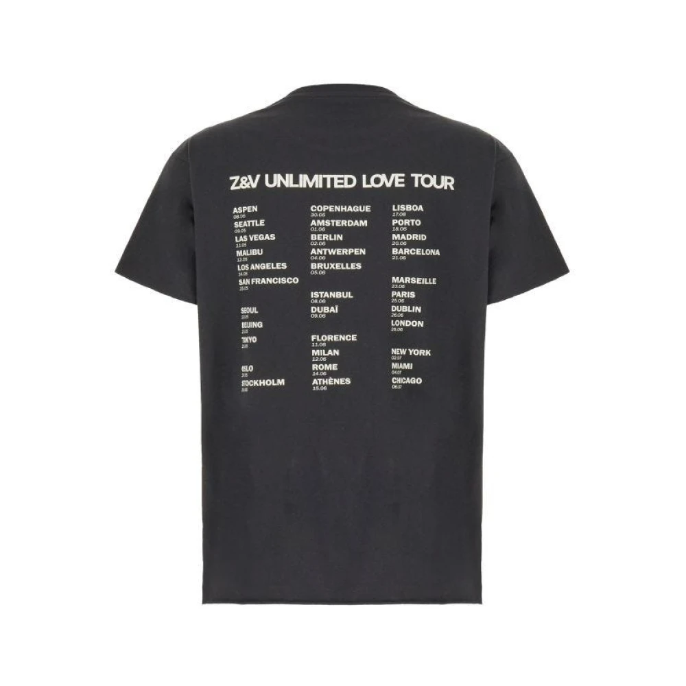 Zadig & Voltaire Katoenen T-shirt met Crush en Concert prints Black Dames