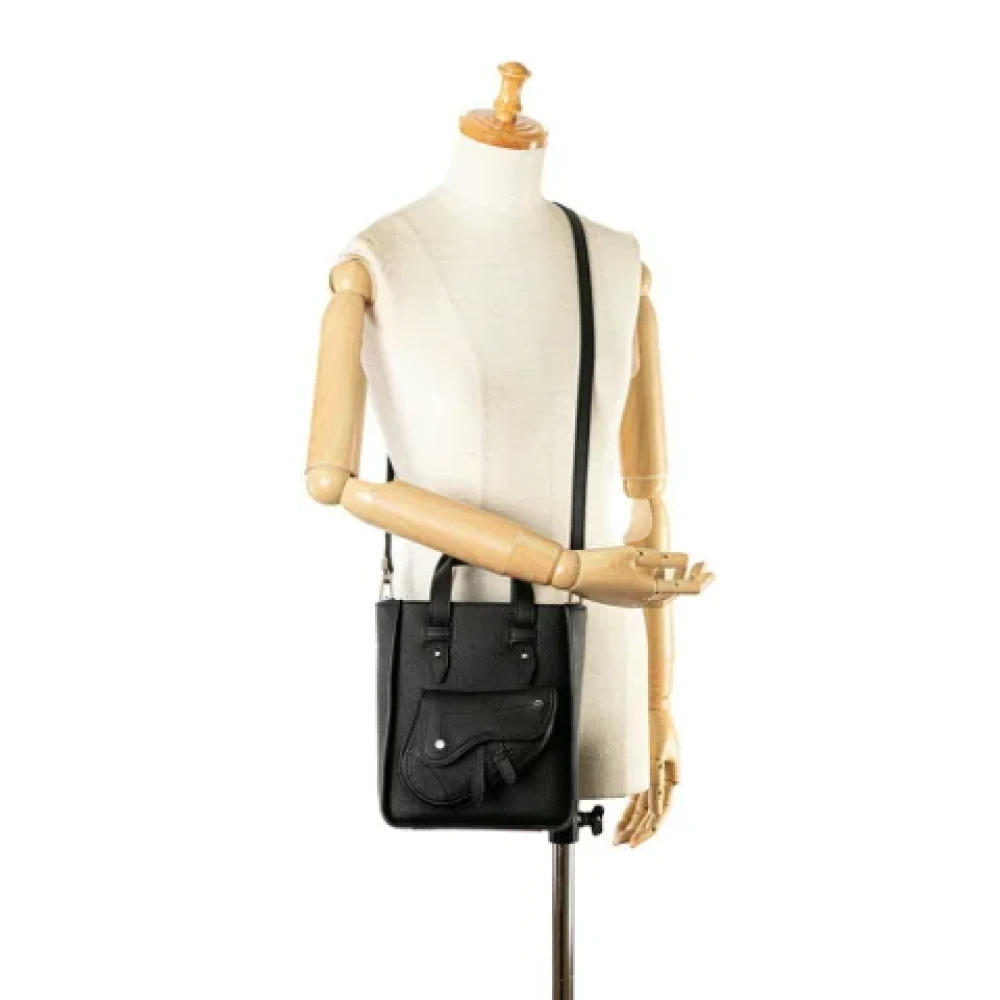 Dior Vintage Pre-owned Leather dior-bags Black Dames