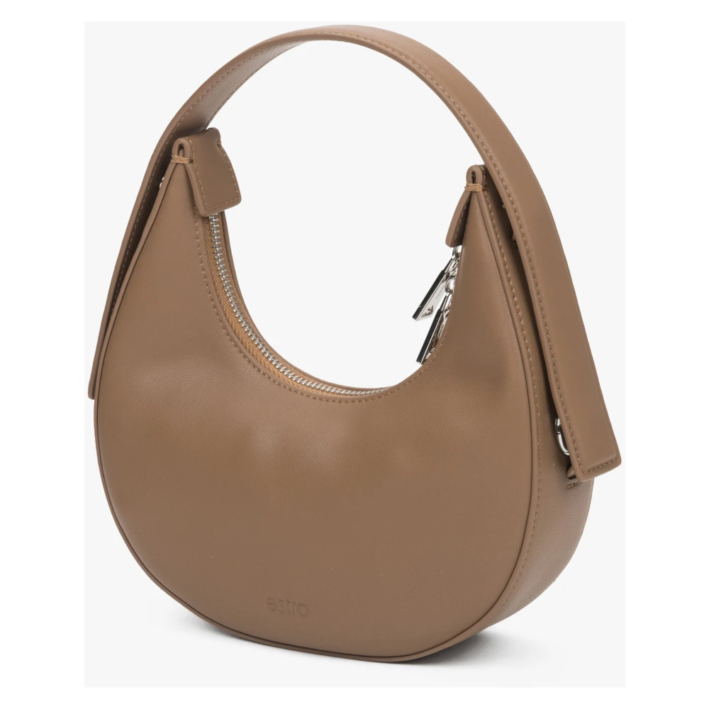 Estro Beige Halvmaanvormige Tas voor Vrouwen Beige Dames