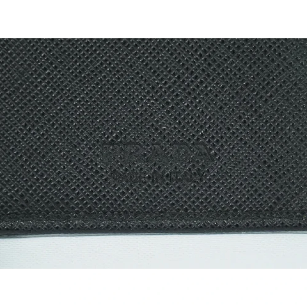 Prada Vintage Pre-owned Leather wallets Black Dames