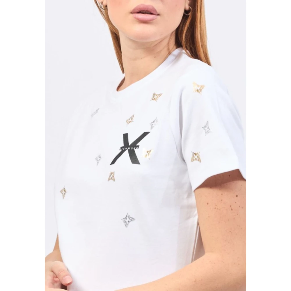 John Richmond Logo T-shirt voor vrouwen White Dames