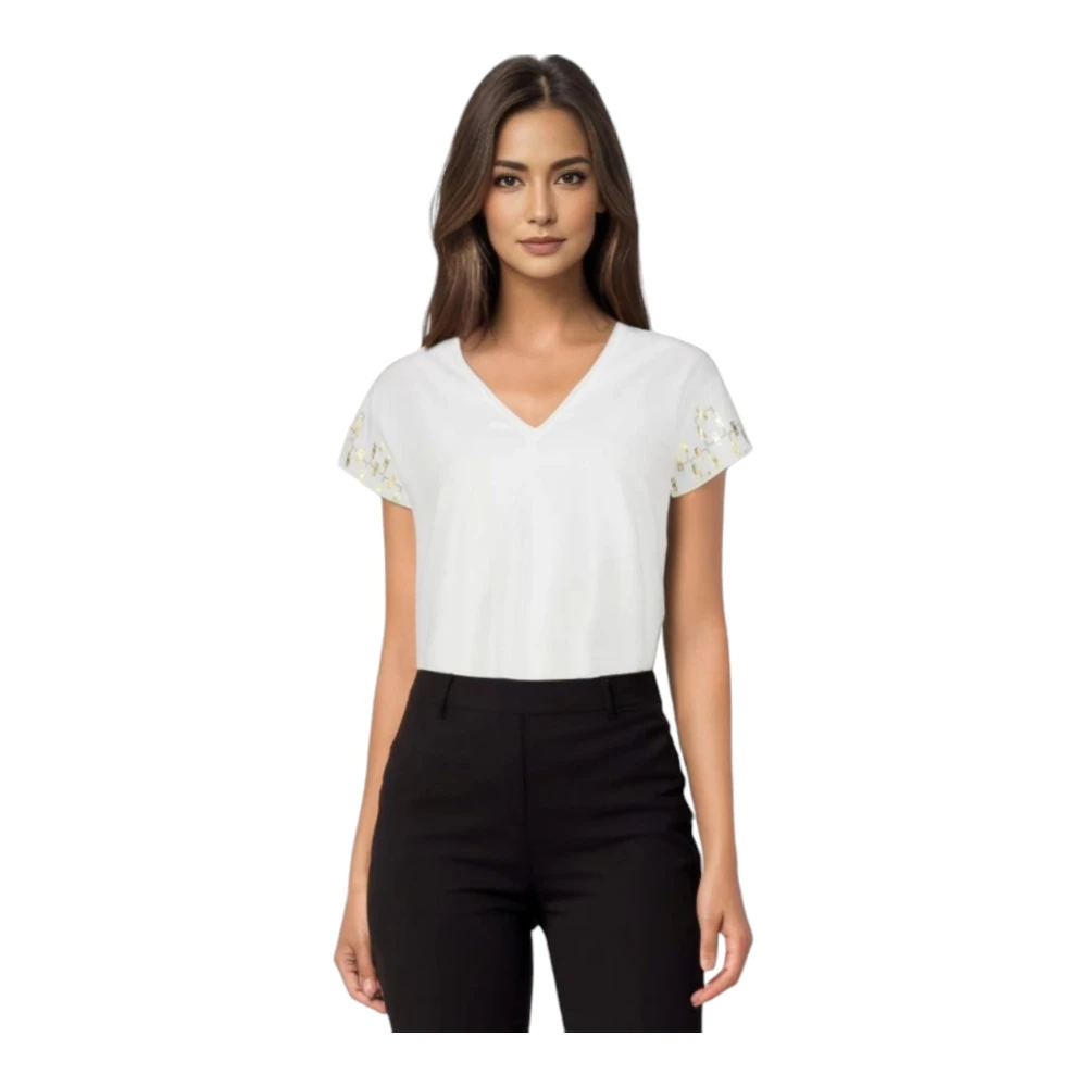 Gaudi Korte Mouw T-shirt White Dames