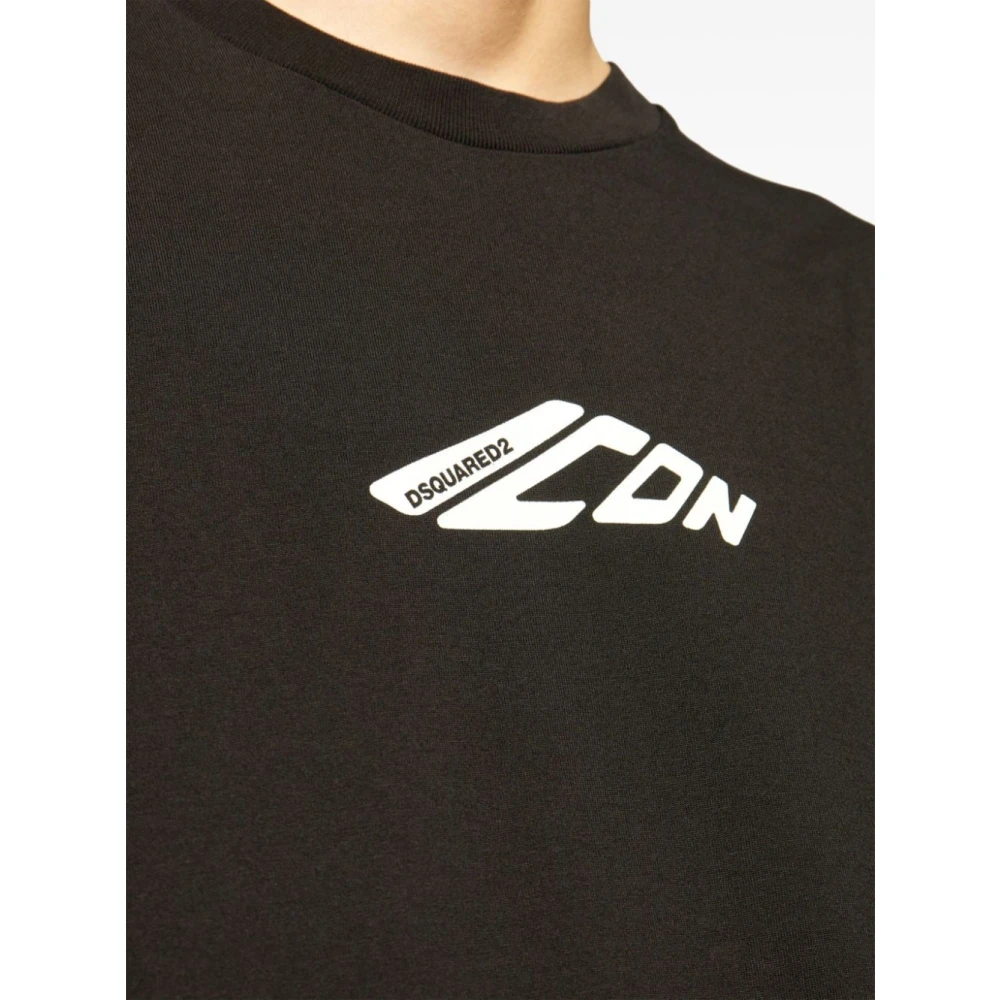 Dsquared2 Zwarte longsleeve T-shirt Black Heren