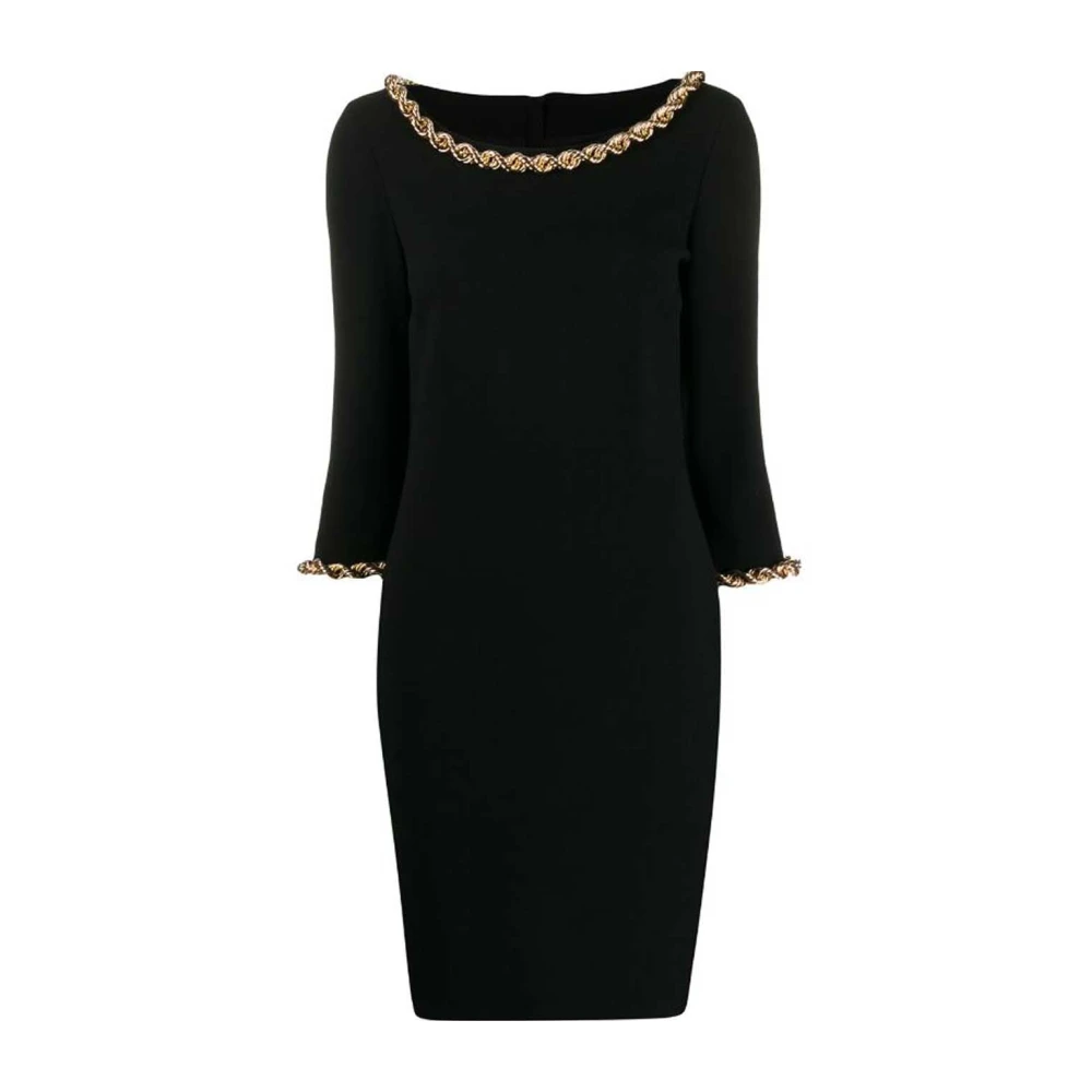 Moschino Zwarte Midi Jurk Black Dames