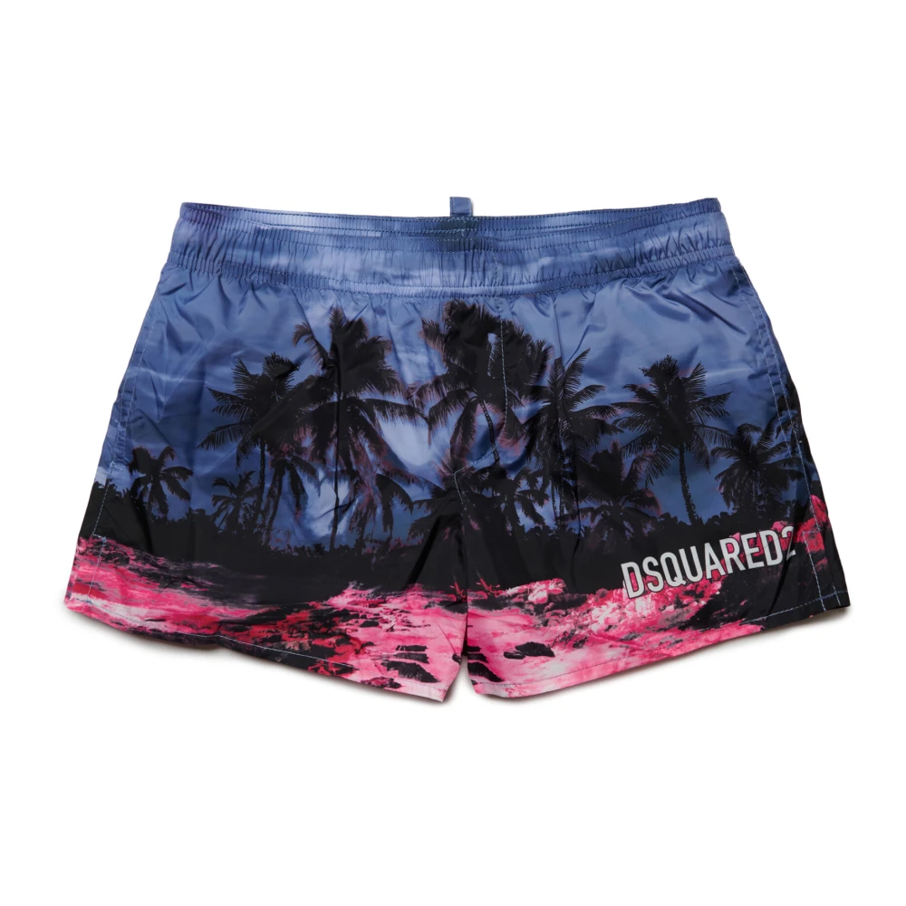 Dsquared2 Palms Allover Boxer Baddräkt Multicolor, Pojke