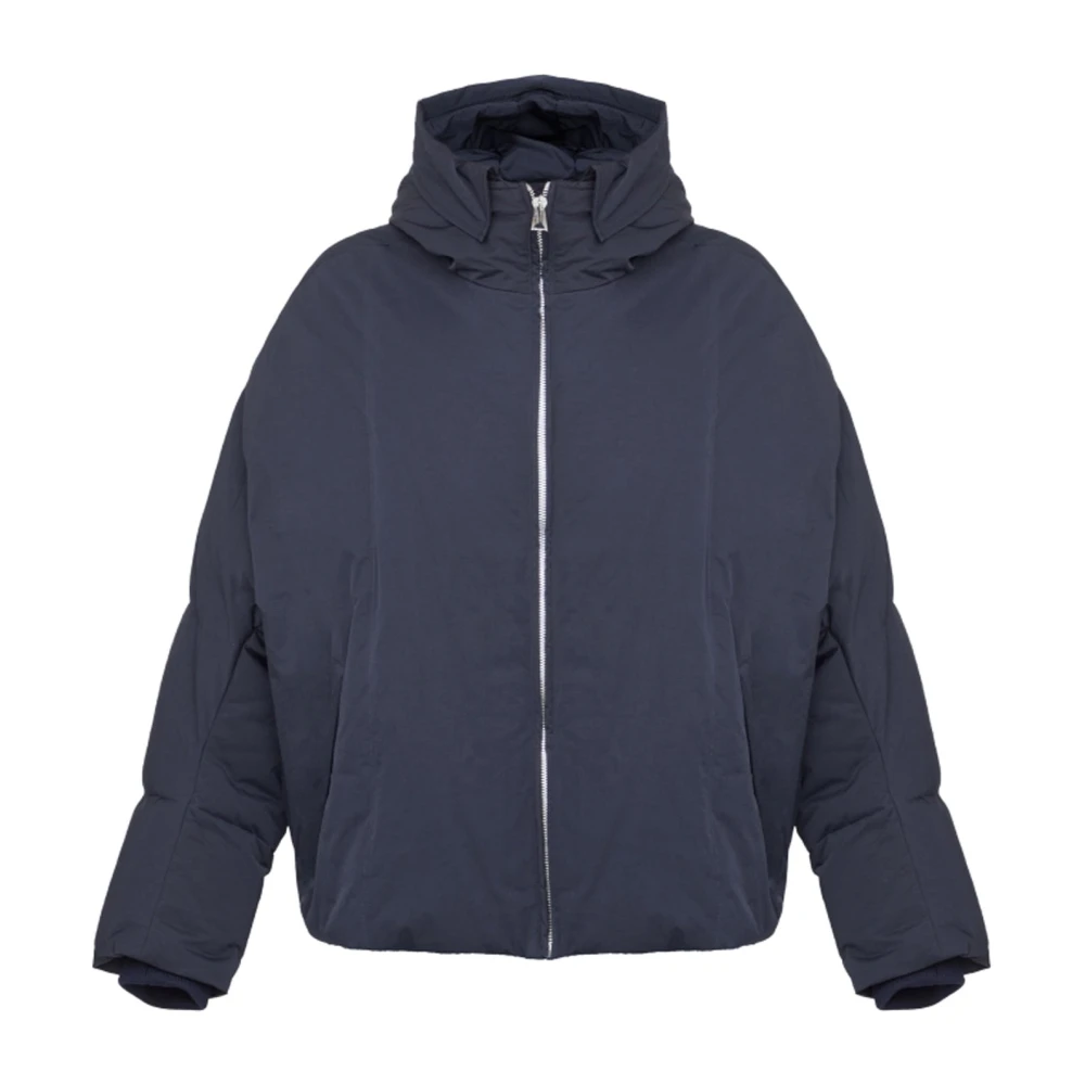 Bottega Veneta Men's Blue Down Jacket With Hood - Winter Jackets - M - Jackets