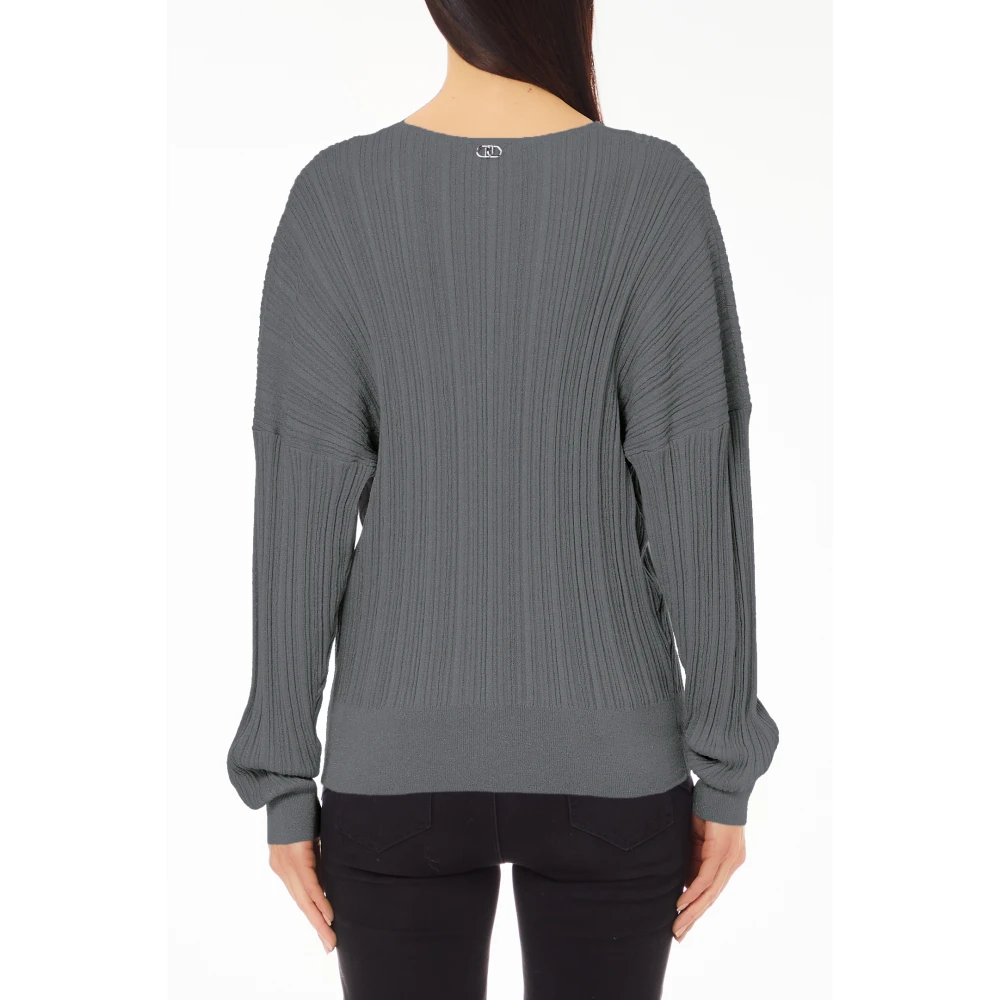 Liu Jo Gesloten Gebreide Trui Gray Dames