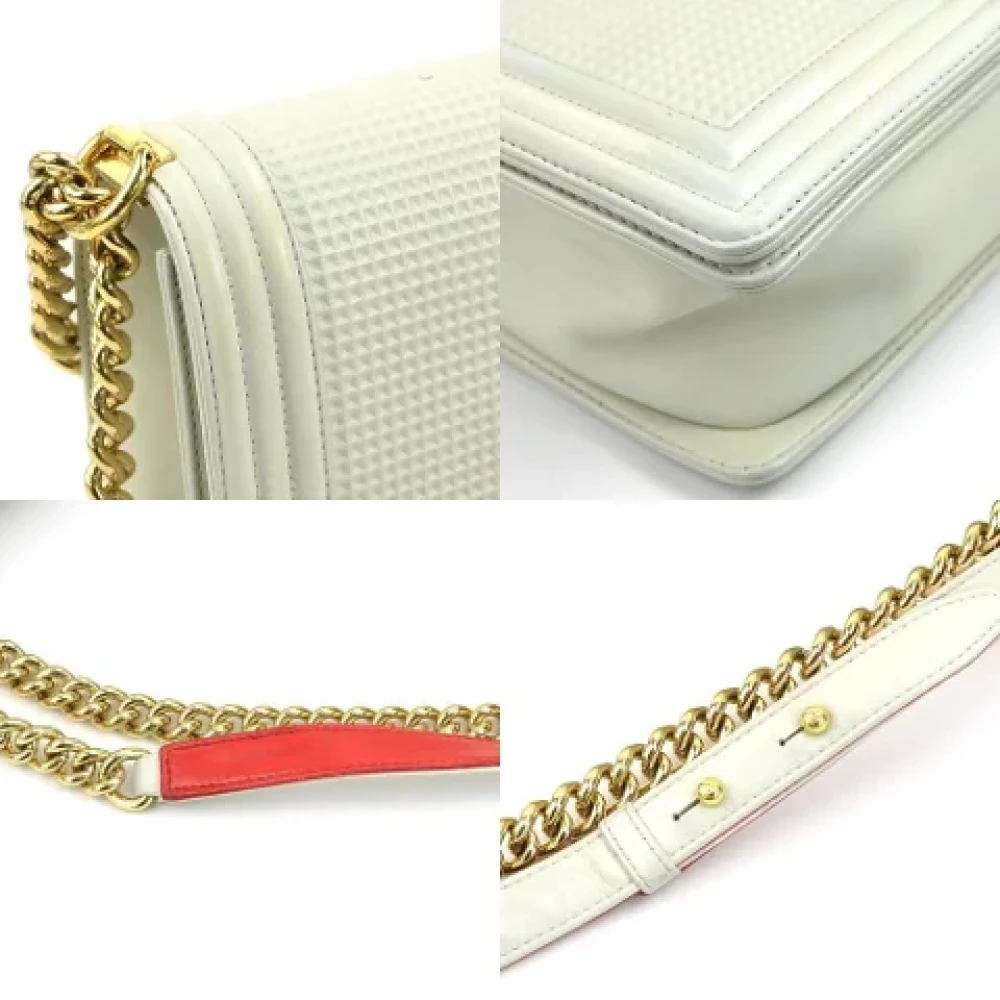 Chanel Vintage Pre-owned Leather chanel-bags White Dames