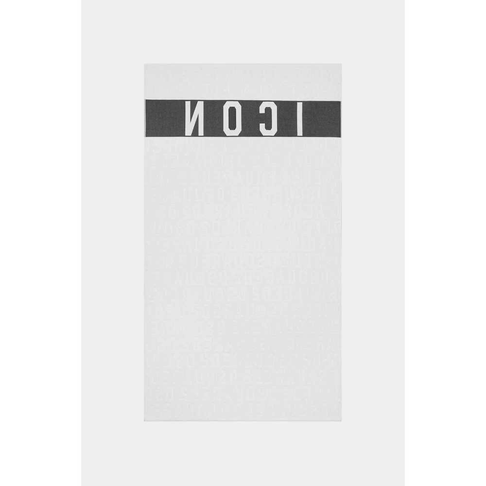 Dsquared2 Luxe Katoenen Handdoeken White Unisex