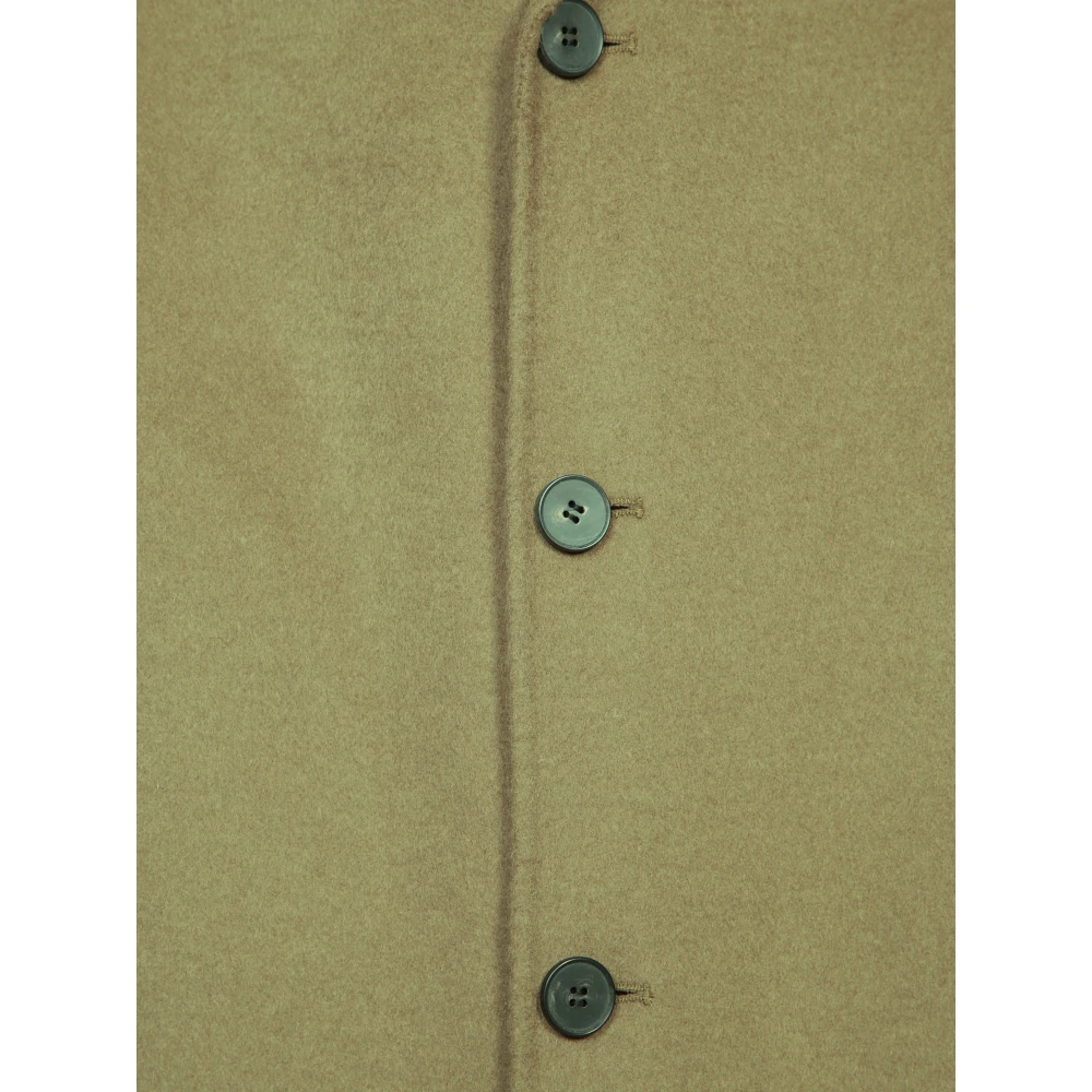 Amaránto Khaki Wol Winterjas Knoopsluiting Green Heren