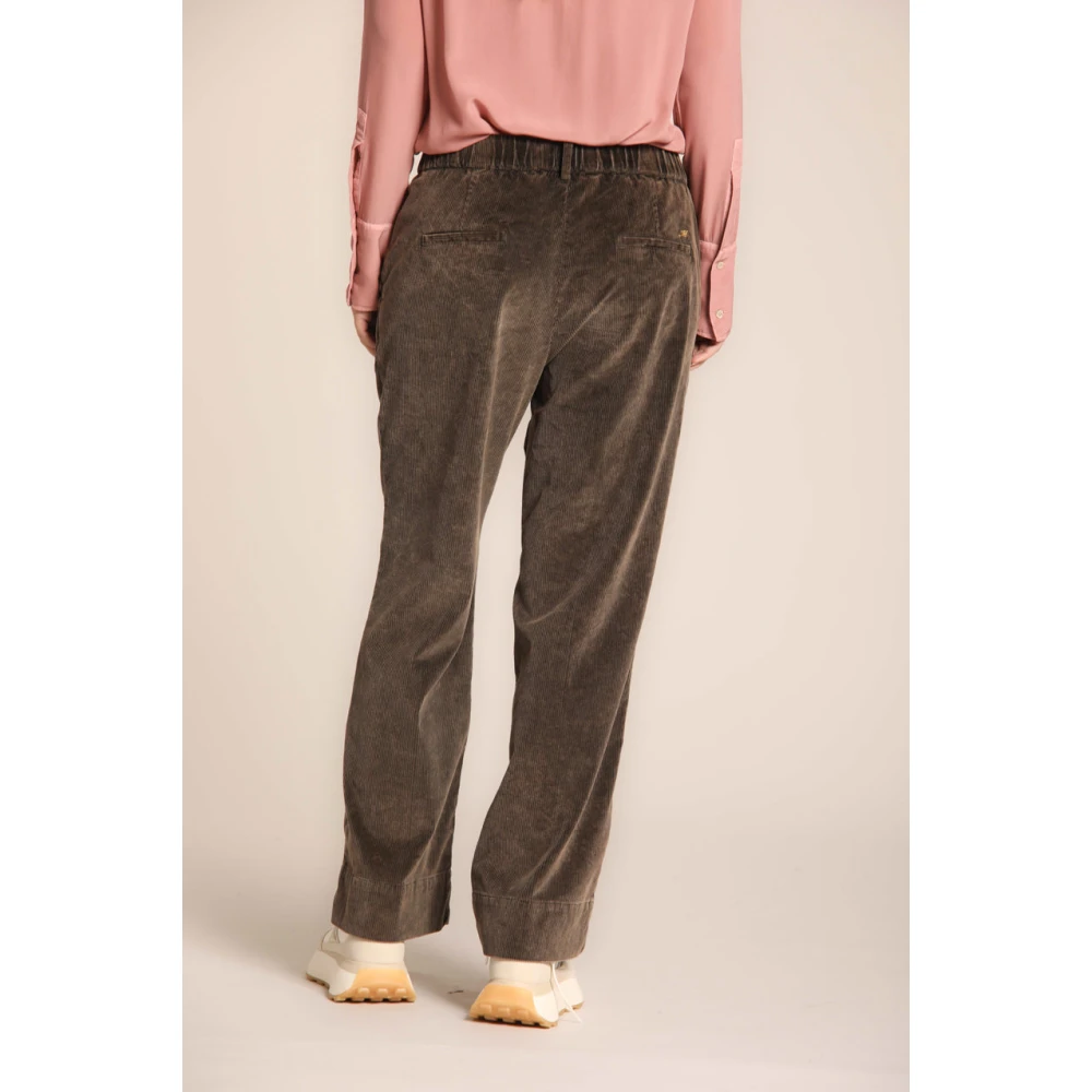 Mason's Gezellige Straight Corduroy Chino Broek Brown Dames
