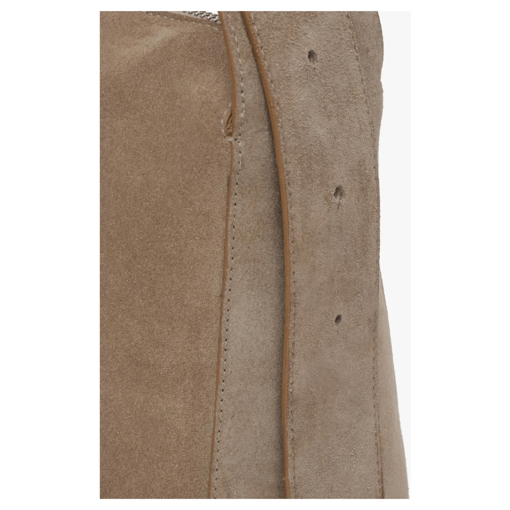 Estro Dames Zand Beige Schoudertas gemaakt van Premium Italiaans Leer Beige Dames