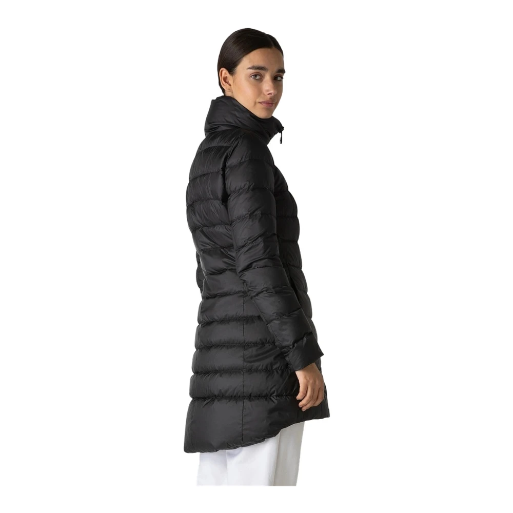 Peuterey Zwarte jas oor dames met pistache quilten Black Dames