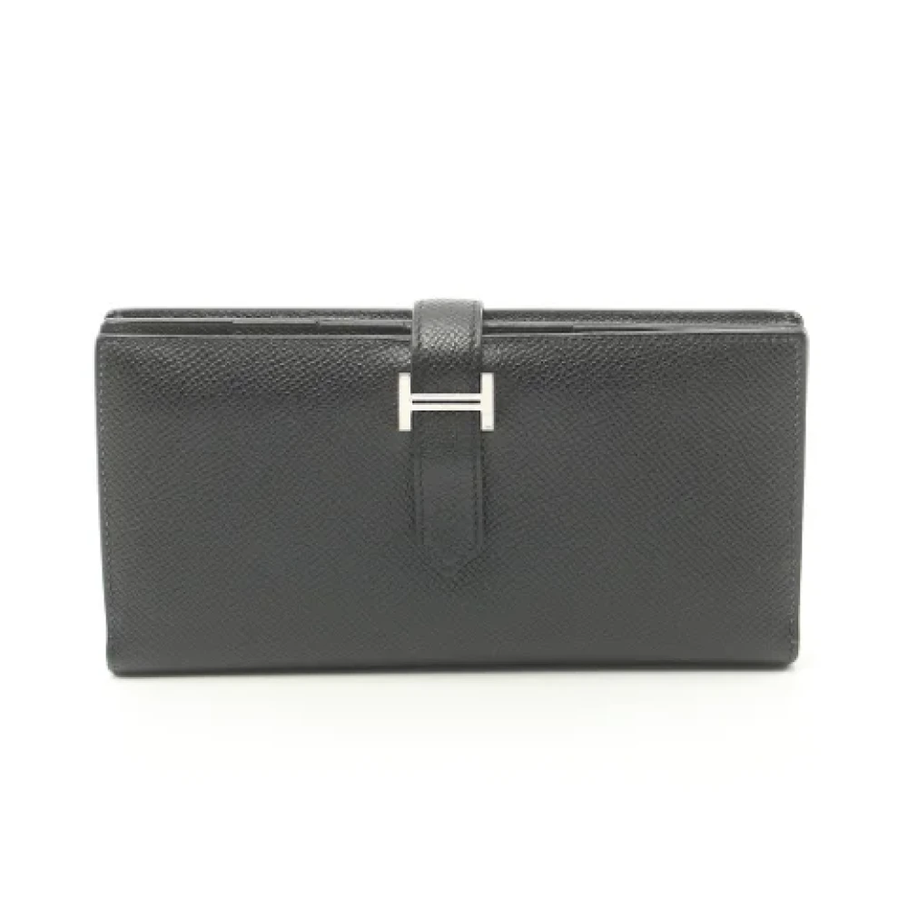 Hermès Vintage Pre-owned Fabric wallets Black Dames