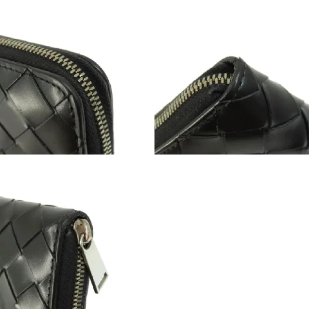Bottega Veneta Vintage Pre-owned Leather wallets Black Dames