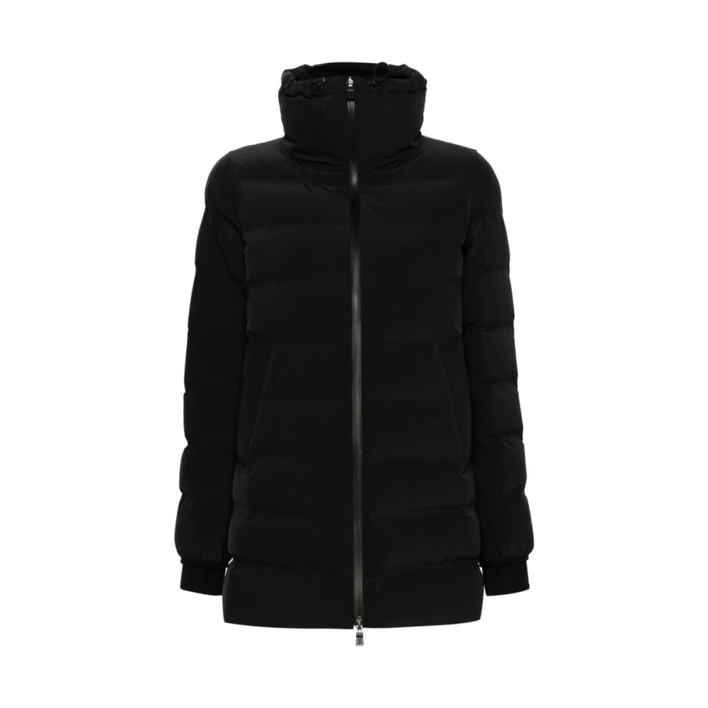 Herno Navy Blue Gewatteerd Waterdicht Jack Blue Dames
