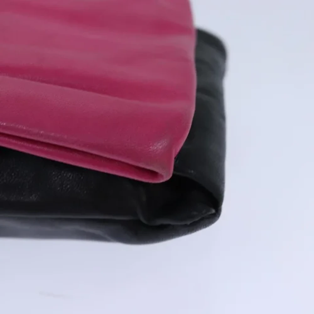 Prada Vintage Pre-owned Leather pouches Black Dames