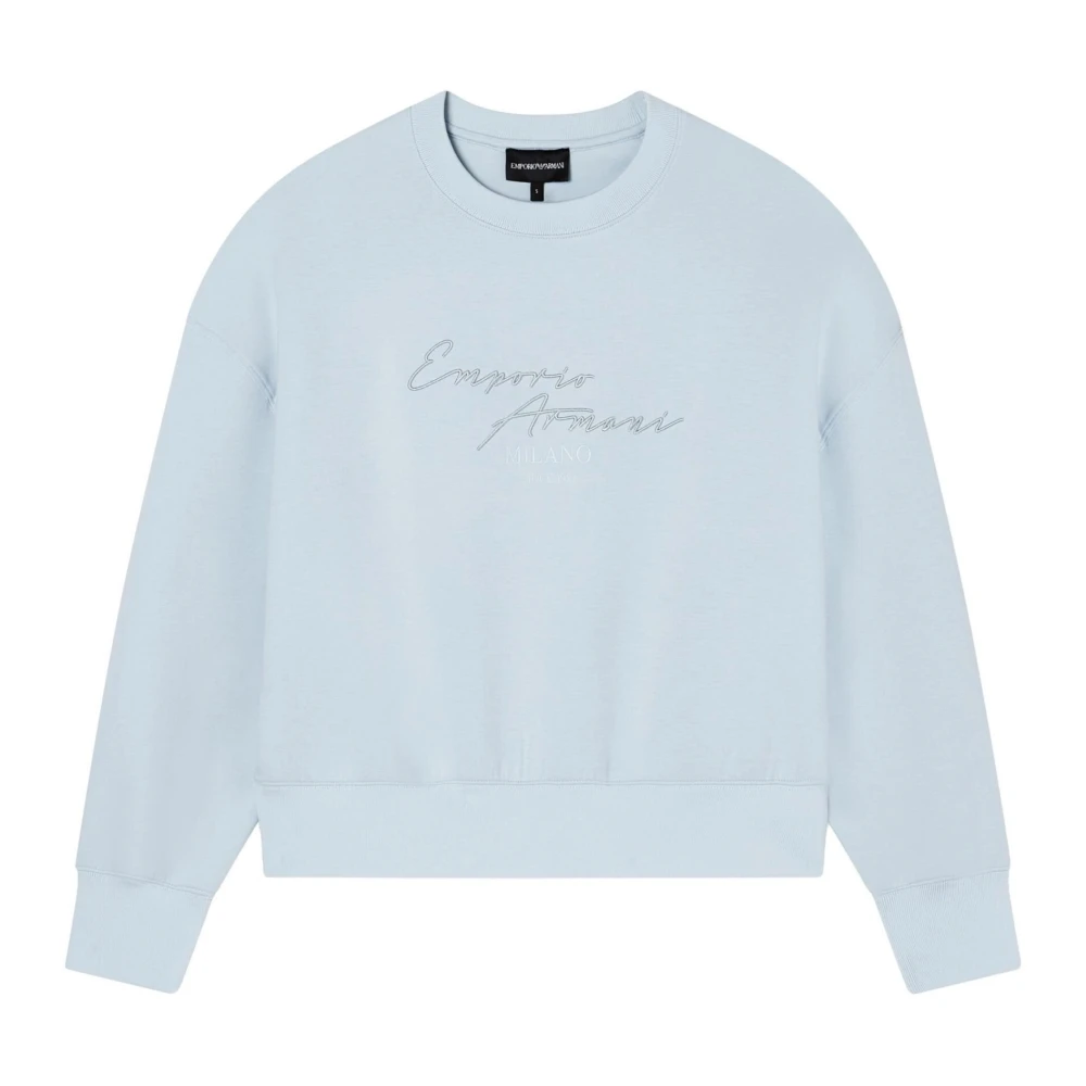 Emporio Armani Vrouw Blauw Hoodies & Sweatvesten Dames, S, Sweatshirts & Hoodies