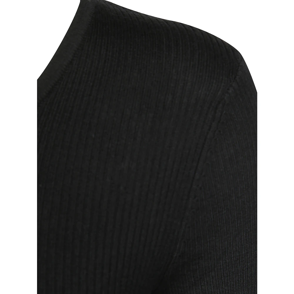 P.a.r.o.s.h. Asymmetrische Ribhals Top Black Dames